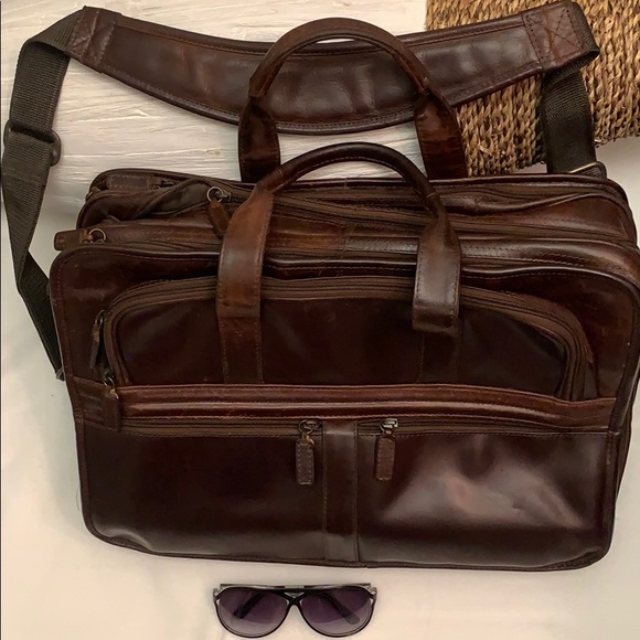 Wilsons Leather Handbags - 💼 WILSONS LEATHER Large Rich Brown Briefcase